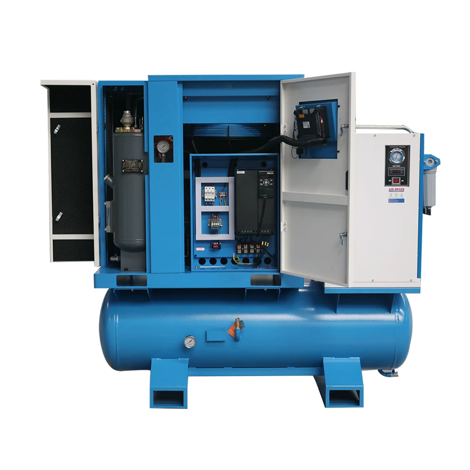 22kw High Pressure Screw Air Compressor With Air Tank